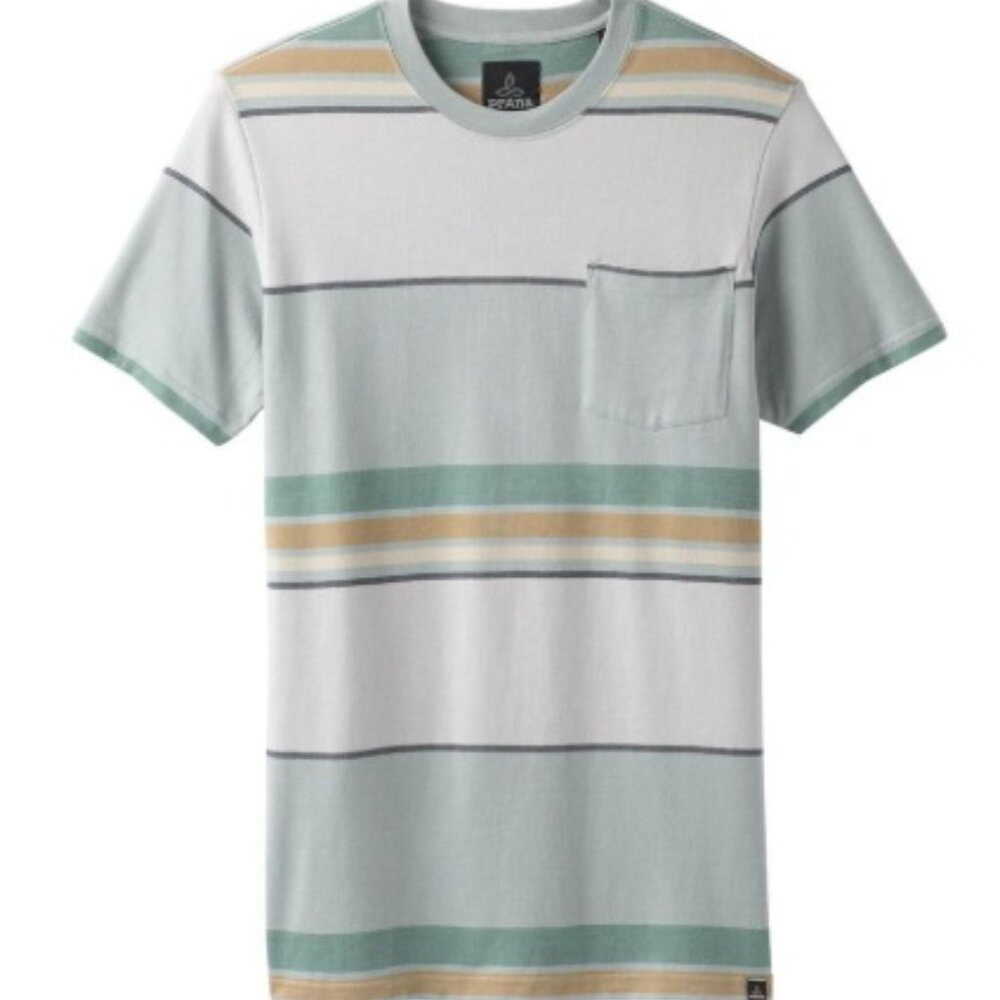 Prana Dominic Crew Men's Polo Color Agave SIze M